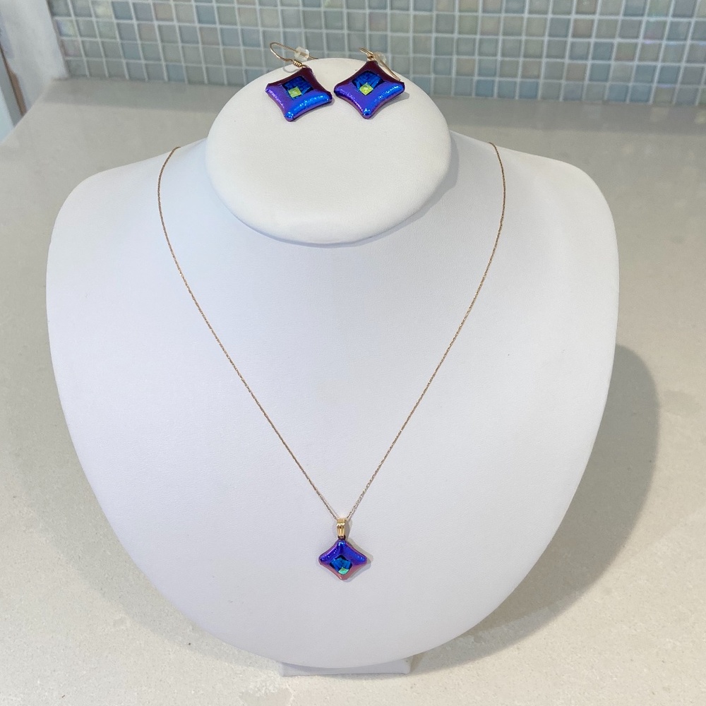 14K Gold Necklace and Earrings
